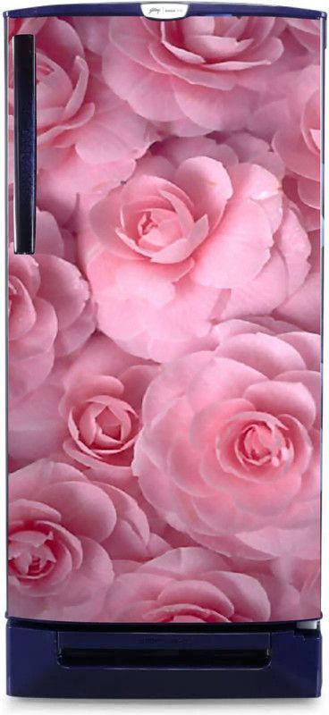 Decals Point 160 cm Pink Rose Self Adhesive Sticker  (Pack of 1)