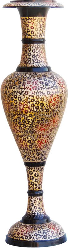 Brass Gift Center Brass Flower pot Brass Vase  (30 inch, Multicolor)