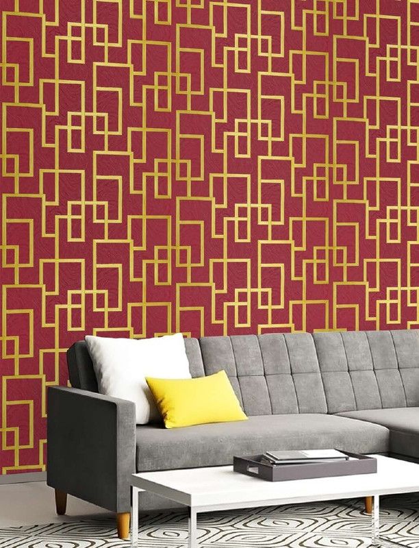 BVR Nature Maroon Wallpaper  (1000 cm x 53 cm)