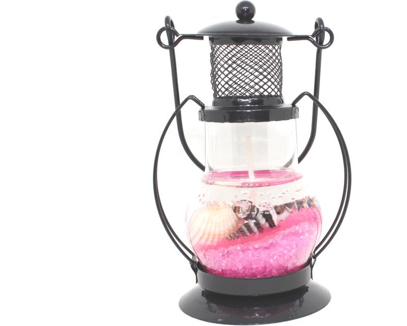 BAANSURI attractive lan Candle  (Pink, Pack of 1)