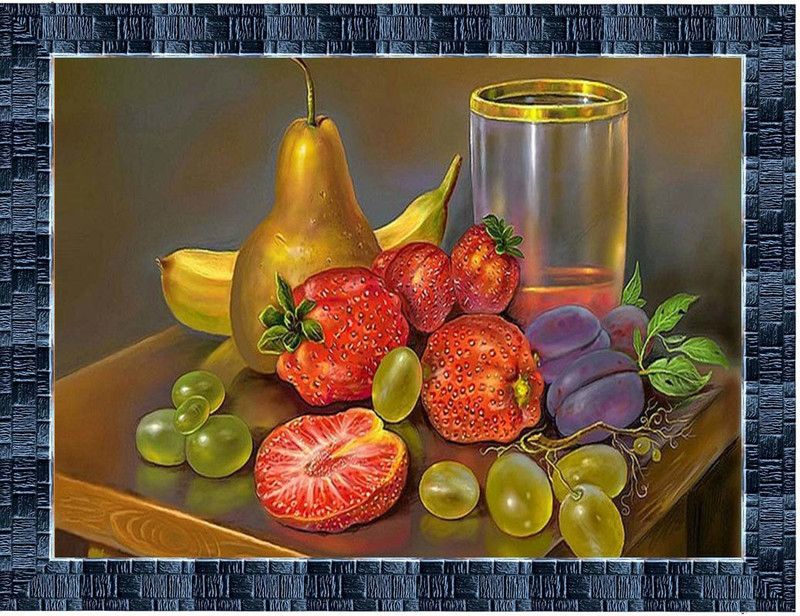 LiveArts beautiful fruits Digital Reprint 10.5 inch x 13.5 inch Painting  (With Frame)