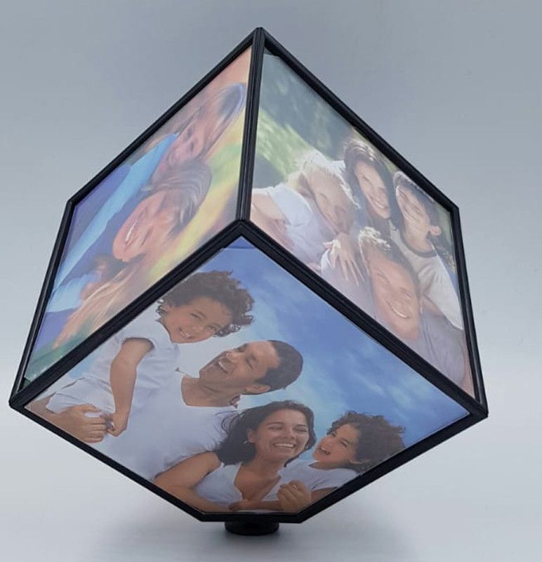 rotating photo cube Acrylic Personalized, Customized Gift Best Friends Reel Photo Collage gift for Friends, BFF with Frame, Birthday Gift,Anniversary Gift Wall  (Black, 6 Photo(s), 4X4)