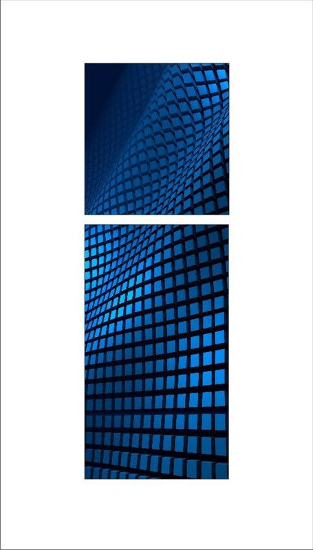 ARNDECOR 388.62 cm ARN-decor-528 blue color cube abstract fridge sticker Self Adhesive Sticker  (Pack of 1)