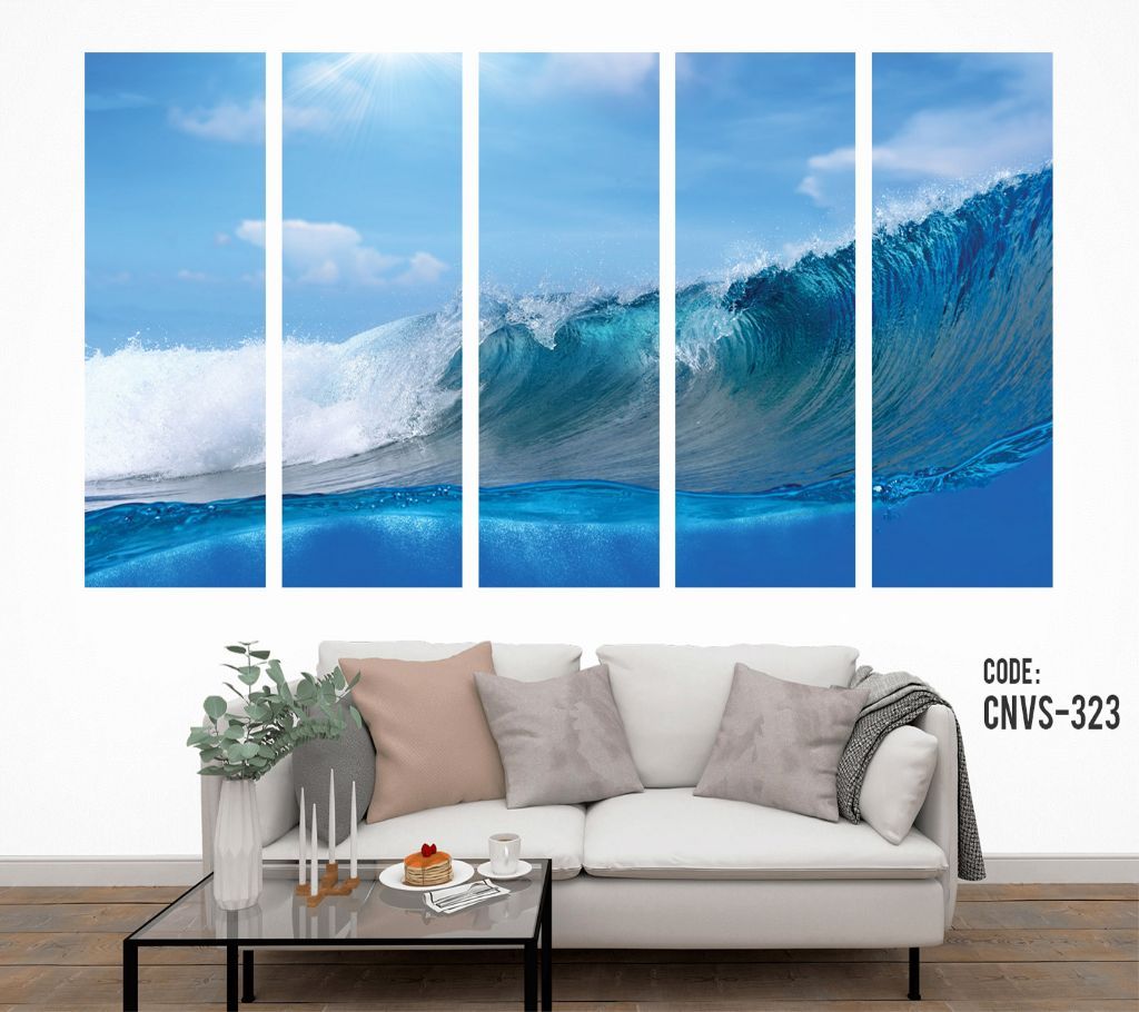 CNVS-323 Blue Sea Wall Canvas Art Prints 96 inch x 48 inch