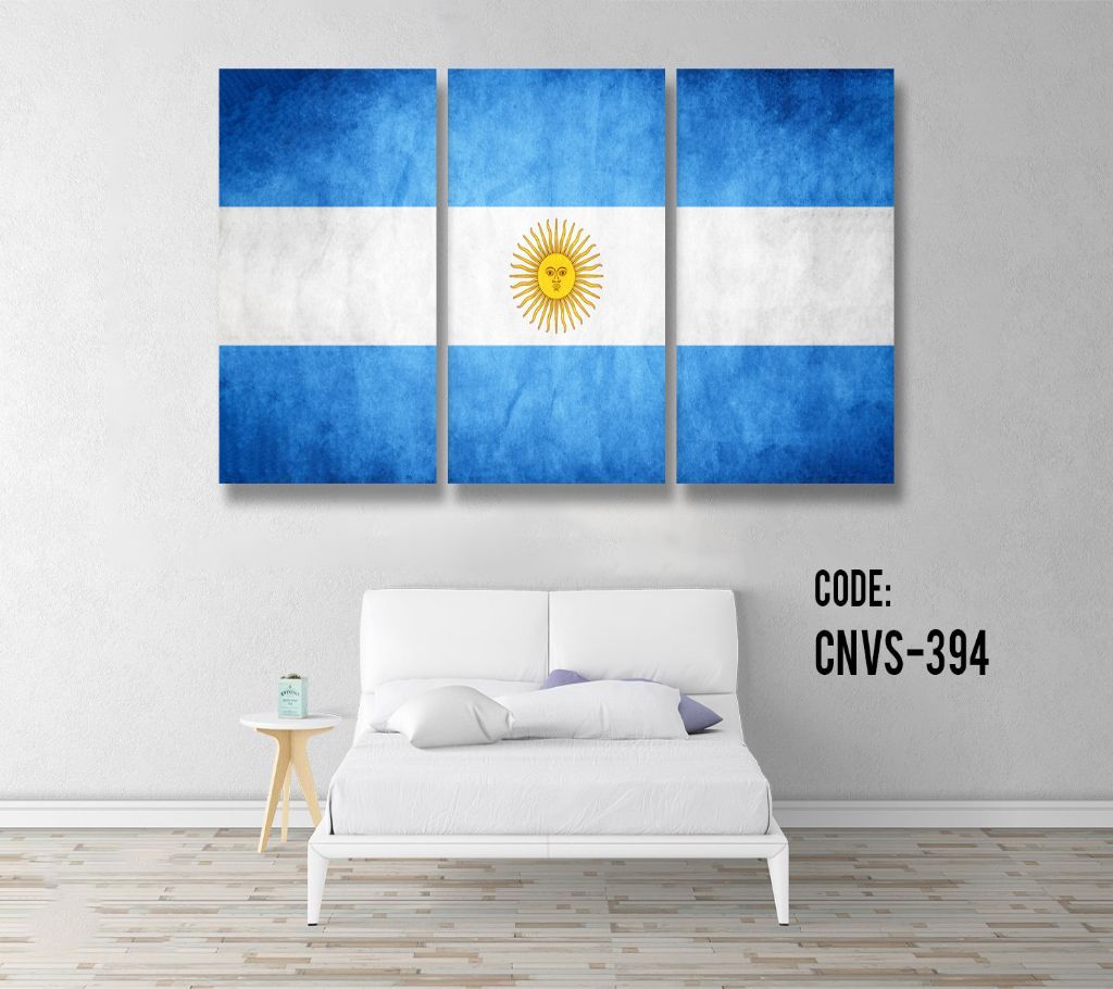 CNVS-394 Argentina Flag Wall Canvas Art Prints 60 inch x 36 inch