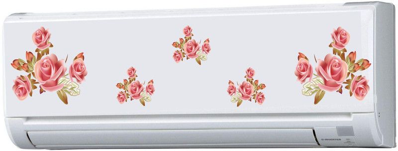 Decor hubb 90 cm flower Decorative AC - Air Conditioner - Sticker (25Cm X90Cm) Self Adhesive Sticker  (Pack of 1)
