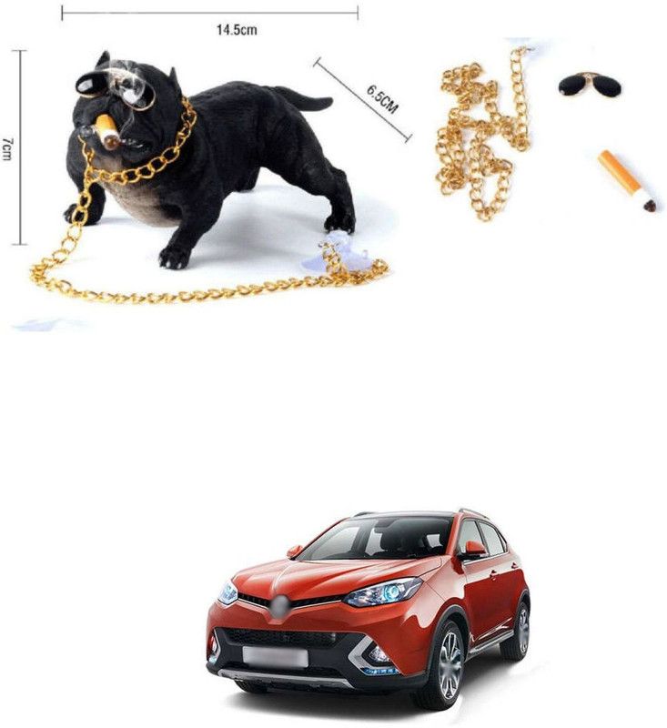 PRTEK Cute Sleeping Dog for Car, Home Interior, Office Work Table Designs 59 Decorative Showpiece - 8 cm  (Brass, Multicolor)