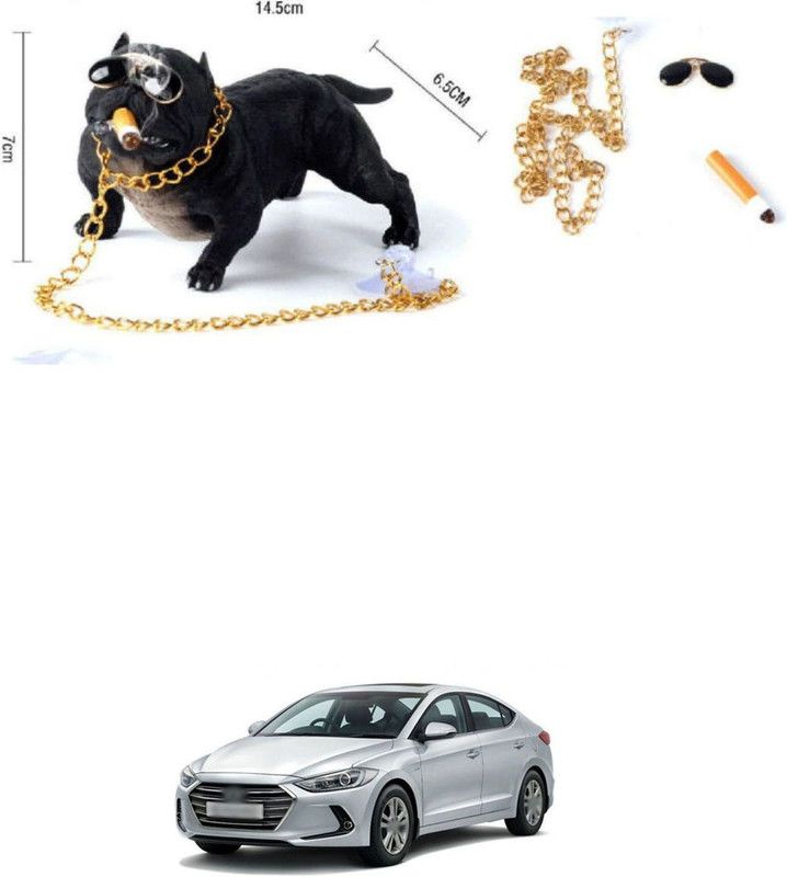 PRTEK Cute Sleeping Dog for Car, Home Interior, Office Work Table Designs 111 Decorative Showpiece - 8 cm  (Brass, Multicolor)