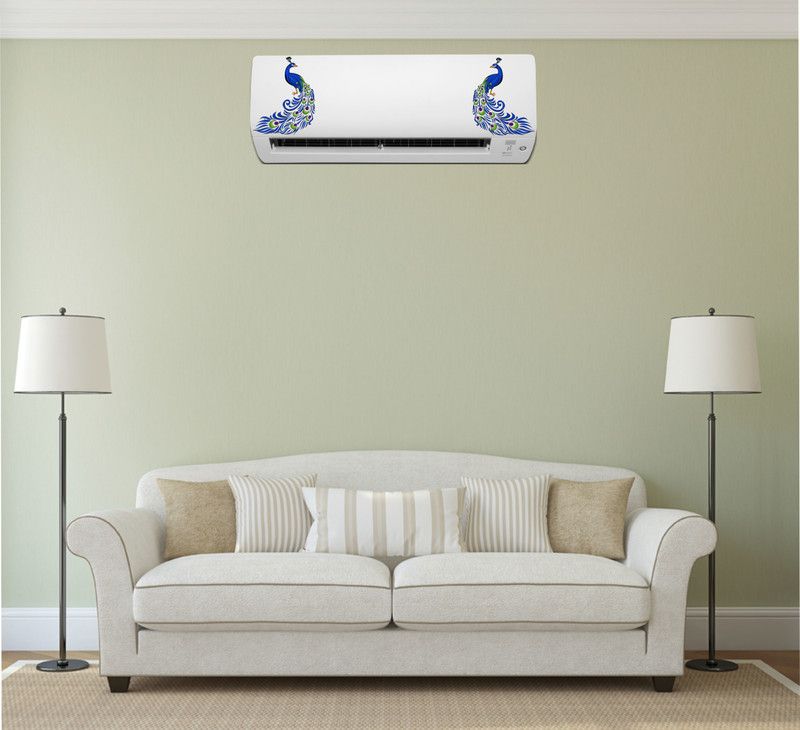 sp decals 30 cm Multi Color Decorative Air conditioner Sticker - AC Sticker_PCAC203 Self Adhesive Sticker  (Pack of 1)