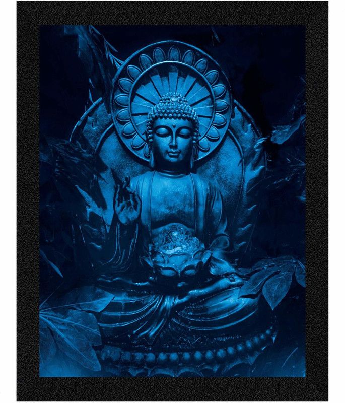 ArtX Gautam Buddha Wall Painting For Home Decorative Ink 13.5 inch x 10.5 inch Painting  (With Frame)