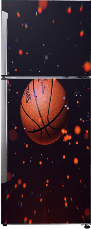 Advait Designs 60 cm Advait Designs Decorative abstract cool basketball wallpaper sticker for fridge décor Self Adhesive Sticker  (Pack of 1)