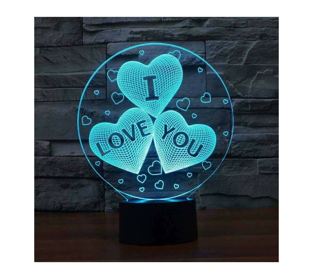 I Love You LED 3D Illusion Lamp