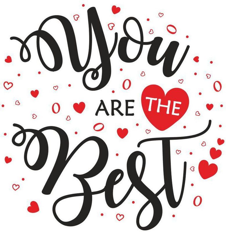 Delight Decor 58 cm You are Best Self Adhesive Sticker  (Pack of 1)