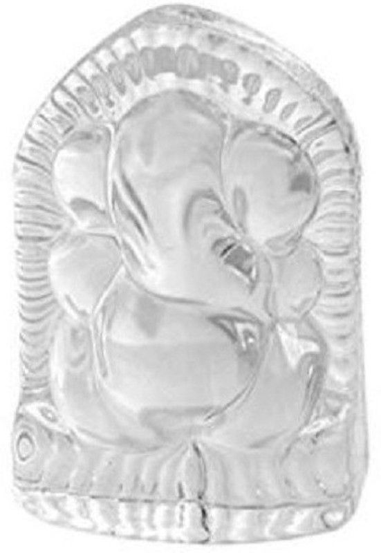 VISHWASAI Crystal lord Ganesha Statue for Car Dashboard Decorative Showpiece - 10 cm  (Crystal, Clear)