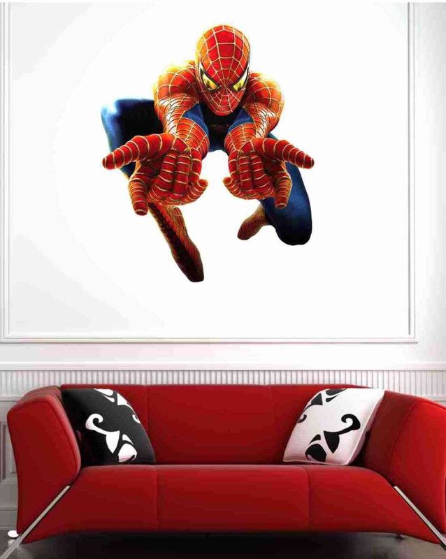 Madhuban Decor 60 cm Madhuban Decor Spider-Man Self Adhesive Sticker  (Pack of 1)