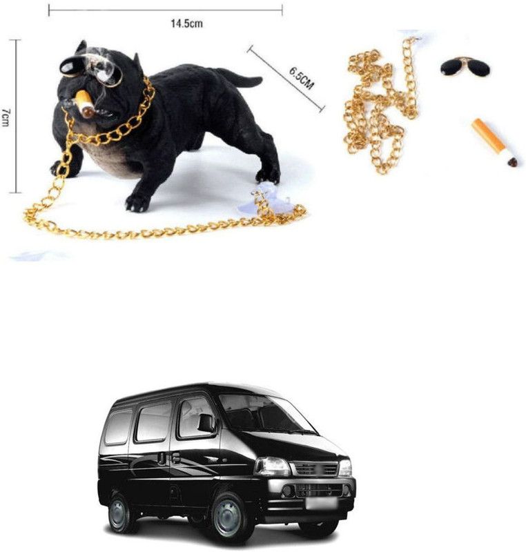 PRTEK Cute Sleeping Dog for Car, Home Interior, Office Work Table Designs 86 Decorative Showpiece - 8 cm  (Brass, Multicolor)