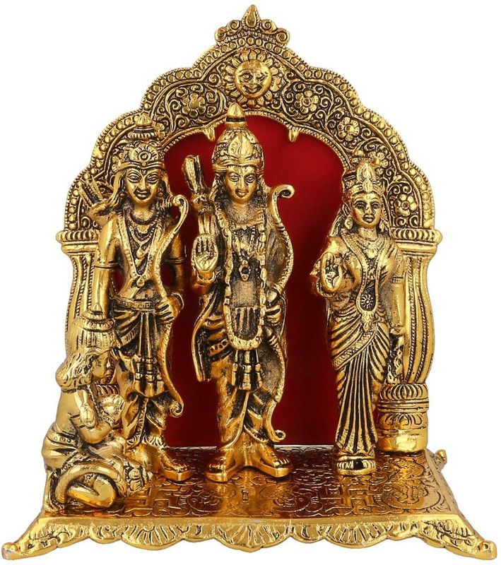 DreamKraft Antique Gold Plated Ram Statue Idol Decorative Showpiece - 36 cm  (Aluminium, Multicolor)