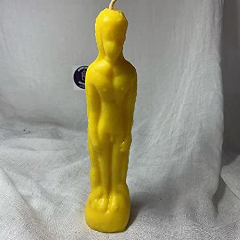 Male Figurine Candle, Healing Candle, Ritual Candle, Wiccaa Candle, Candle  (Yellow, Pack of 1)