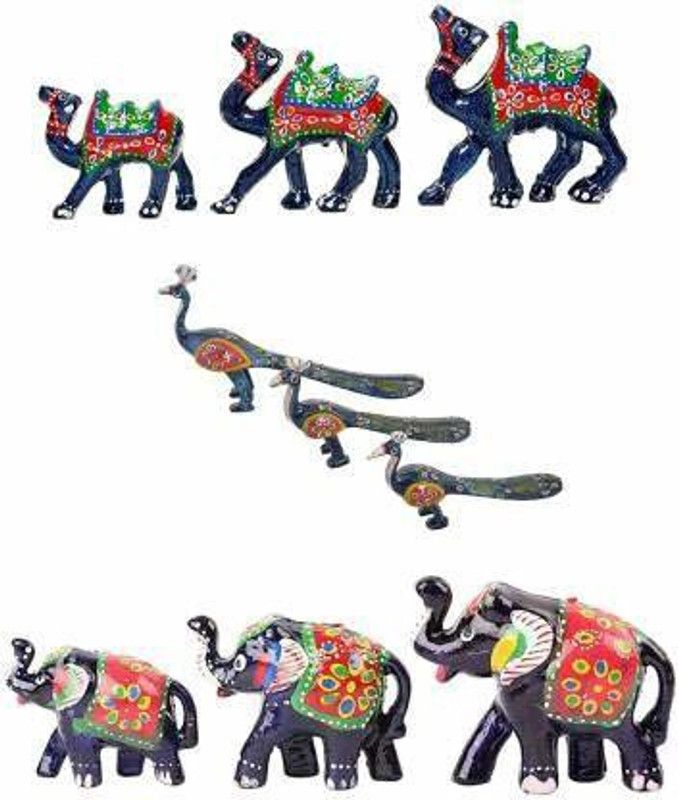 R V HOME DECOR Decorative Showpiece - 12 cm  (Paper Mache, Polyresin, Multicolor)