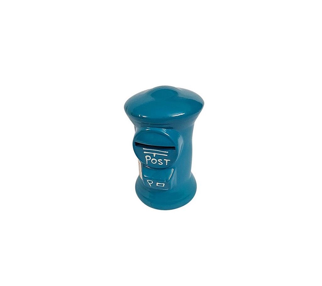 Postbox Coin Bank Box Showpiece - Blue
