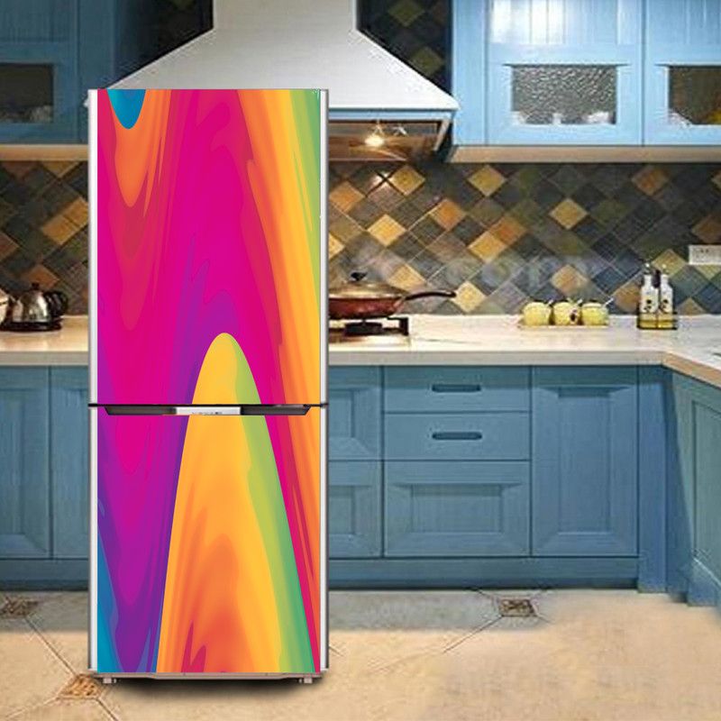 K2A Studio 60 cm colorful colors digital art gradient Self Adhesive Sticker  (Pack of 1)