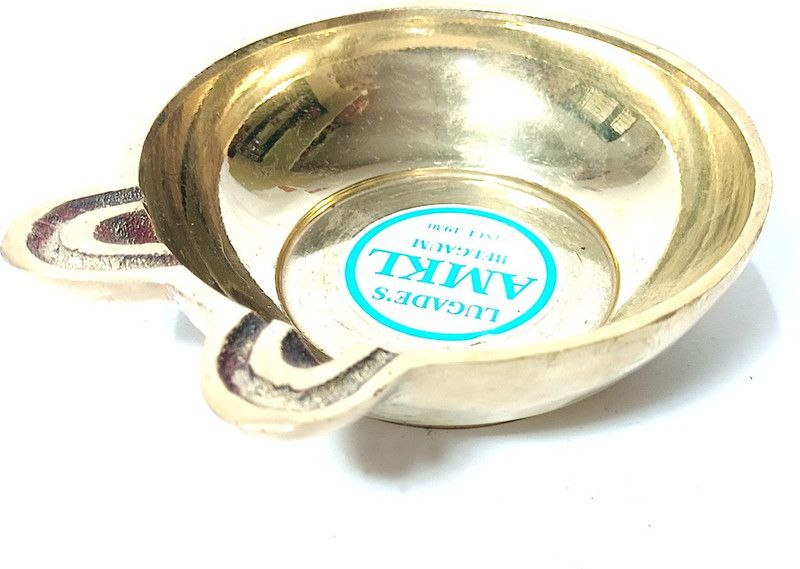 AMKL Brass Dasara Panati Brass Table Diya  (Height: 2 inch)