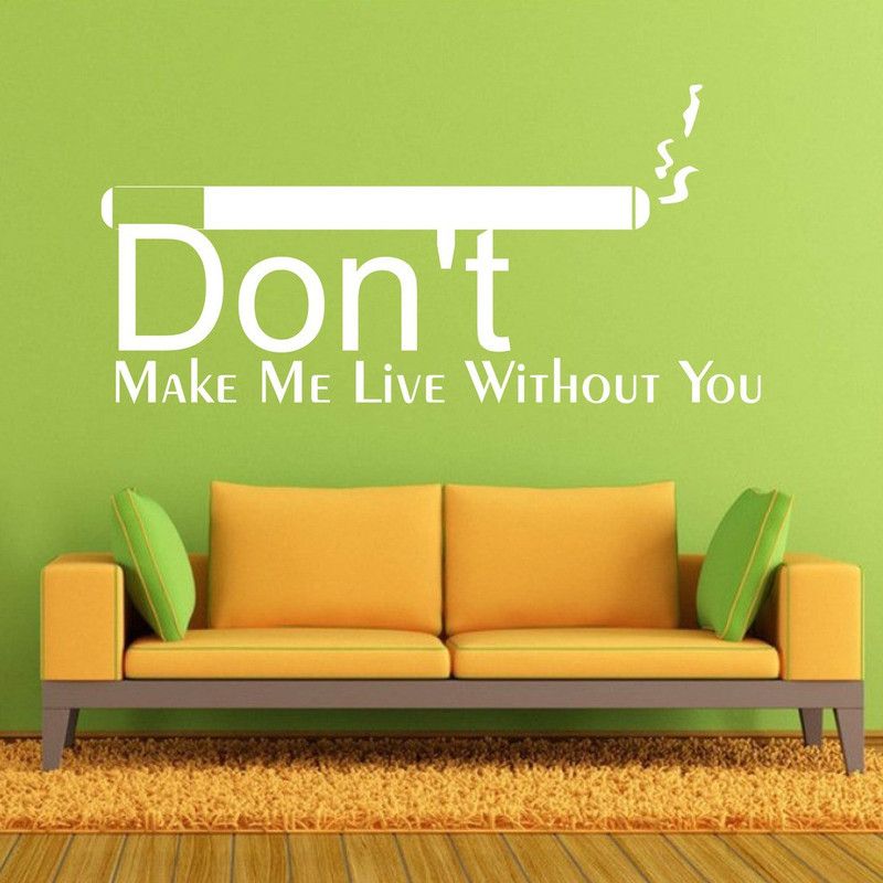 Decor Villa 106 cm Decor villa Don't Make Me Live Wall Decal & Sticker White Color Large Size - 106*40 Cm Self Adhesive Sticker  (Pack of 1)