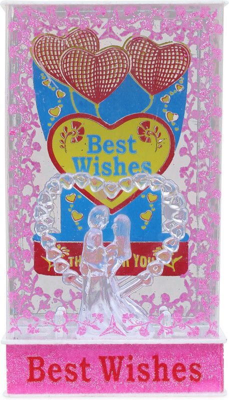 Herbisense Romantic Couple Gift Pack with Color Changing Light Decorative Showpiece - 17.5 cm  (Plastic, Multicolor)