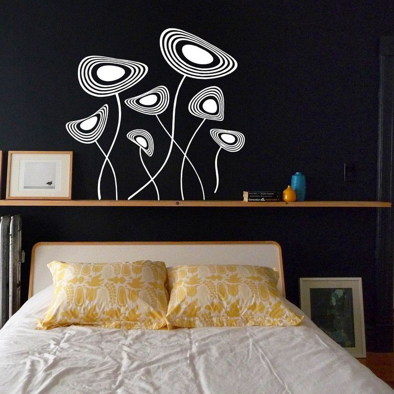 Decor Villa 50 cm Decor villa Flower Wall Decal & Sticker White Color Large Size - 50*40 Cm Self Adhesive Sticker  (Pack of 1)