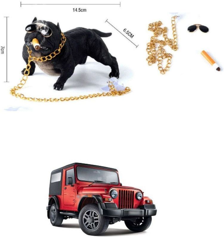 PRTEK Cute Sleeping Dog for Car, Home Interior, Office Work Table Designs 18 Decorative Showpiece - 8 cm  (Brass, Multicolor)