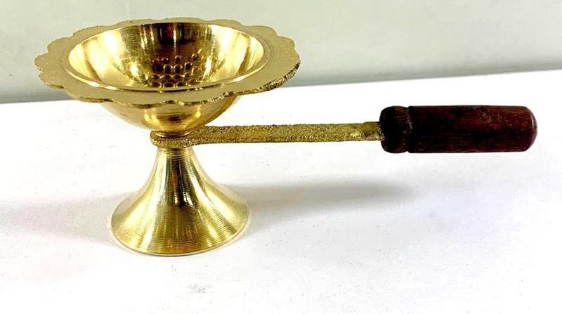 Robin Export Company Brass Table Diya  (Height: 5 inch)