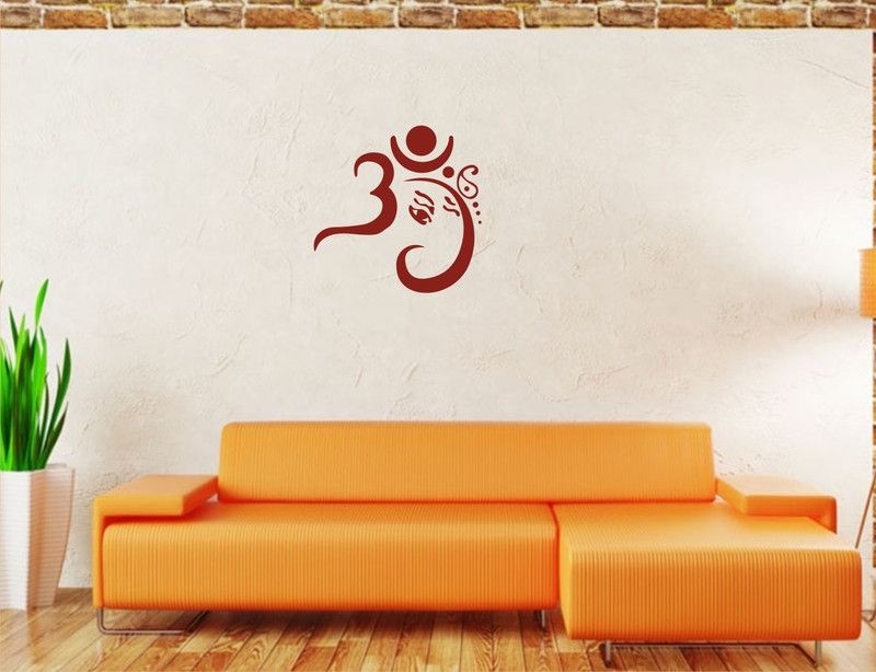 WALL GURU 58.58 cm Ganesh wall Sticker Sticker  (Pack of 1)