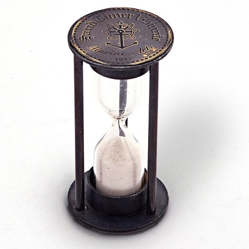 Indian Gift Emporium Beautiful Real Brass 1 Minute Real Sand Timer 243 Decorative Showpiece - 6.985 cm  (Brass, Brown)