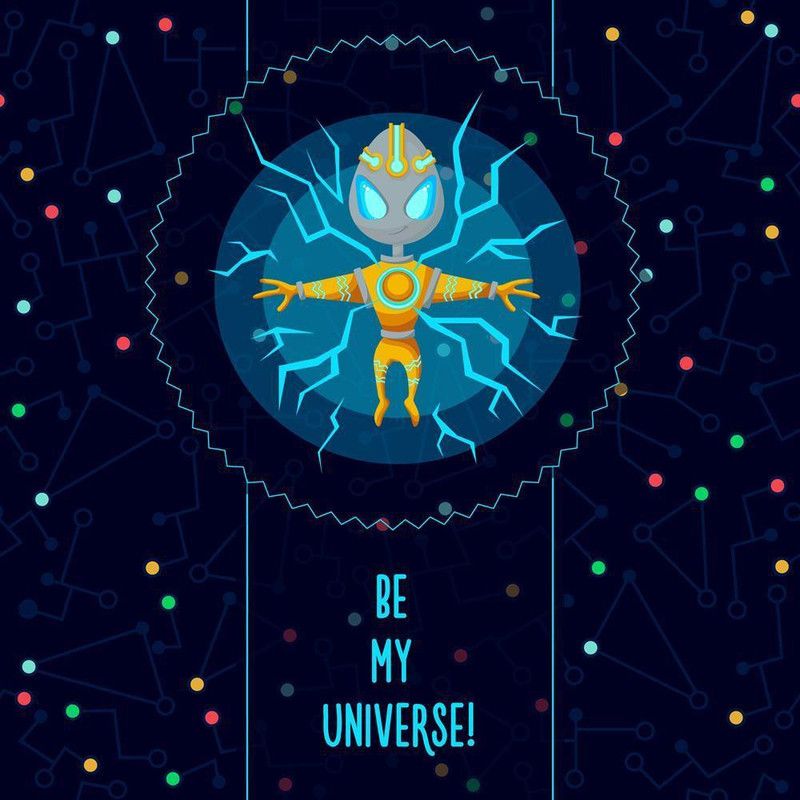 Pitaara Box Alien In The Universe Framed Wall Art Painting Print Canvas 24 inch x 24 inch Painting  (With Frame)