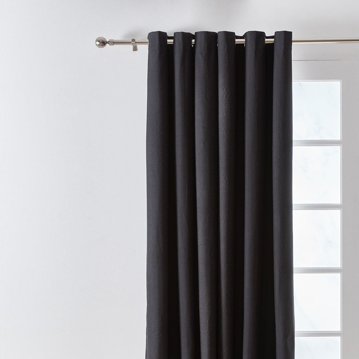 Monaco Wide Width Curtain - Black