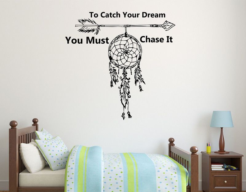 Wallzone Dream Catcher Large Vinyl Wallsticker  (85 cm X 85 cm, Multicolor)