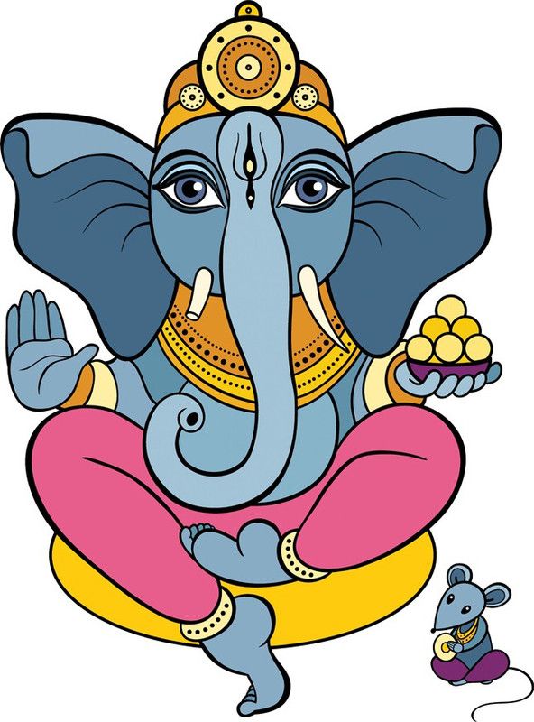 god & god's 51 cm Ganesha 459 Self Adhesive Sticker  (Pack of 1)