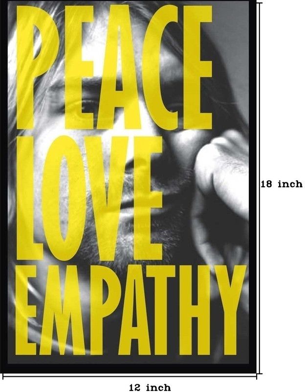Peace Love Empathy - Kurt Cobain Paper Print  (18 inch X 12 inch, Rolled)