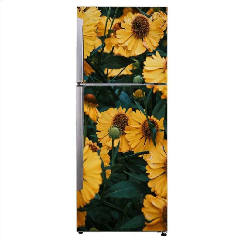 Advait Designs 60 cm Advait Designs Decorative flower plant petal nature leaf Exta Large Sticker For Fridge Décor Self Adhesive Sticker  (Pack of 1)