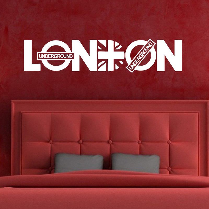 Decor Villa 58.42 cm Decor Villa London Wall Sticker Large - Size (90 x 23) Inch Sticker  (Pack of 1)