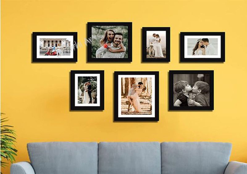 Stuthi Arts Wood Personalized, Customized Gift Best Friends Reel Photo Collage gift for Friends, BFF with Frame, Birthday Gift,Anniversary Gift Wall  (Black, 7 Photo(s), Black-8"x10"-1M 8"x8"-2 6"x8"-3M 5"x7"-1)