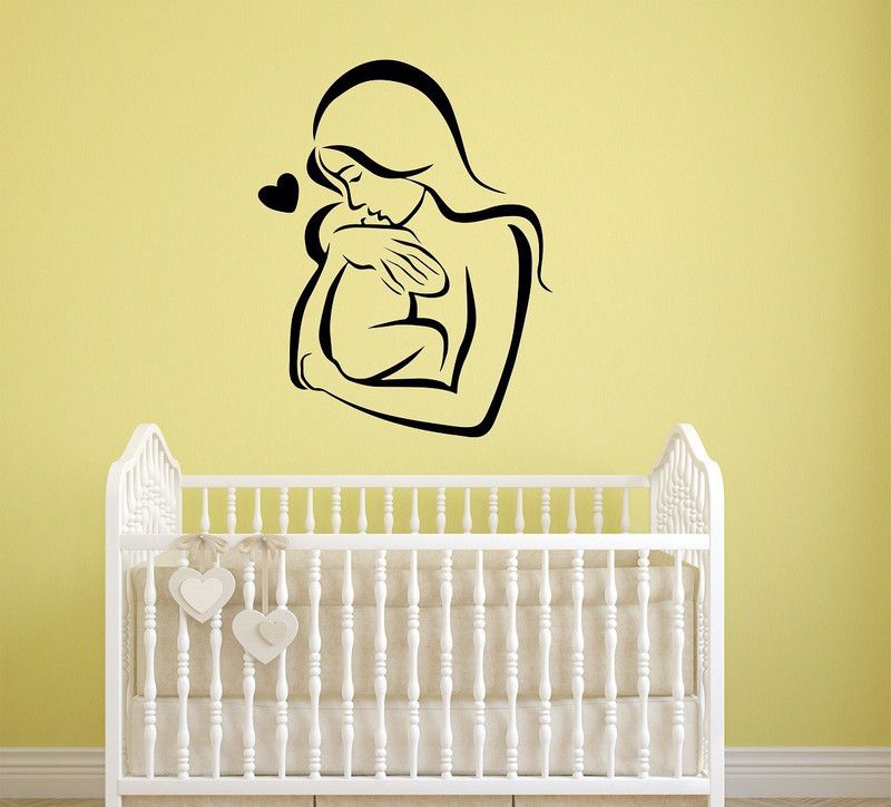 Littlebuds 55 cm Mother Love Wallsticker Removable Sticker  (Pack of 1)