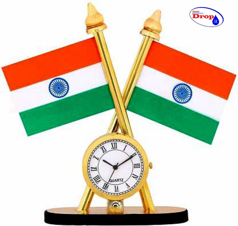 Dropit Indian Rectangle Car Dashboard Flag Flag  (Nylon)