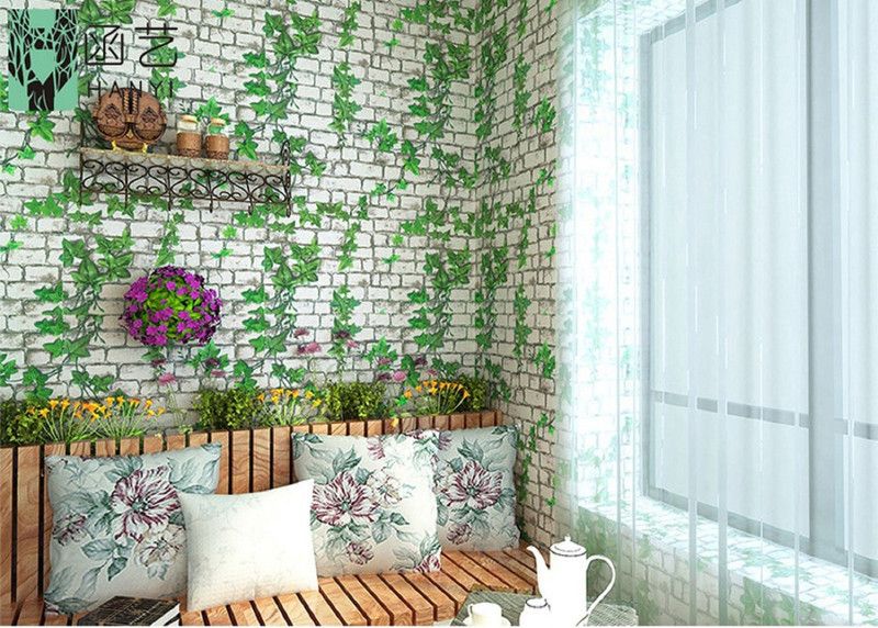 Om Rudra Fashion Decorative Green Wallpaper  (300 cm x 40 cm)