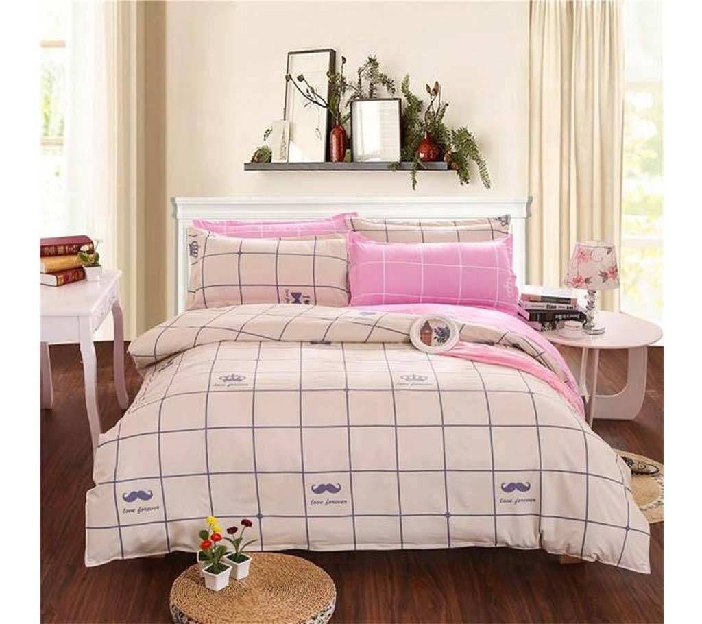 Poly Cotton Fabric Double Size Bed sheet Set
