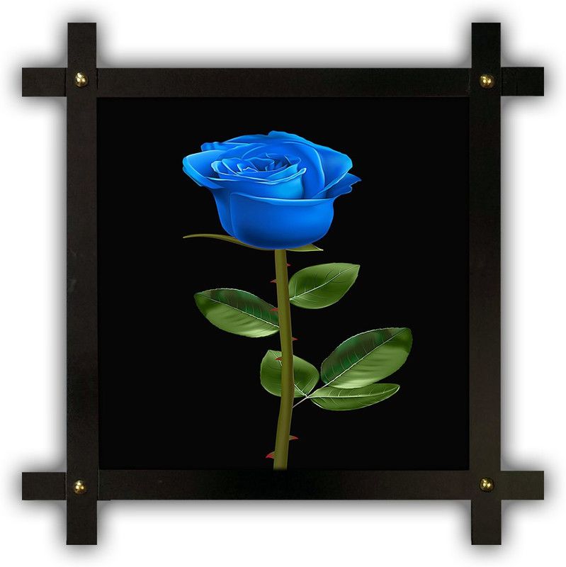 Poster N Frames Cross Wooden Frame Hand-Crafted with photo of Flower (floral) 25402-crossframe Digital Reprint 16.5 inch x 16.5 inch Painting  (With Frame)