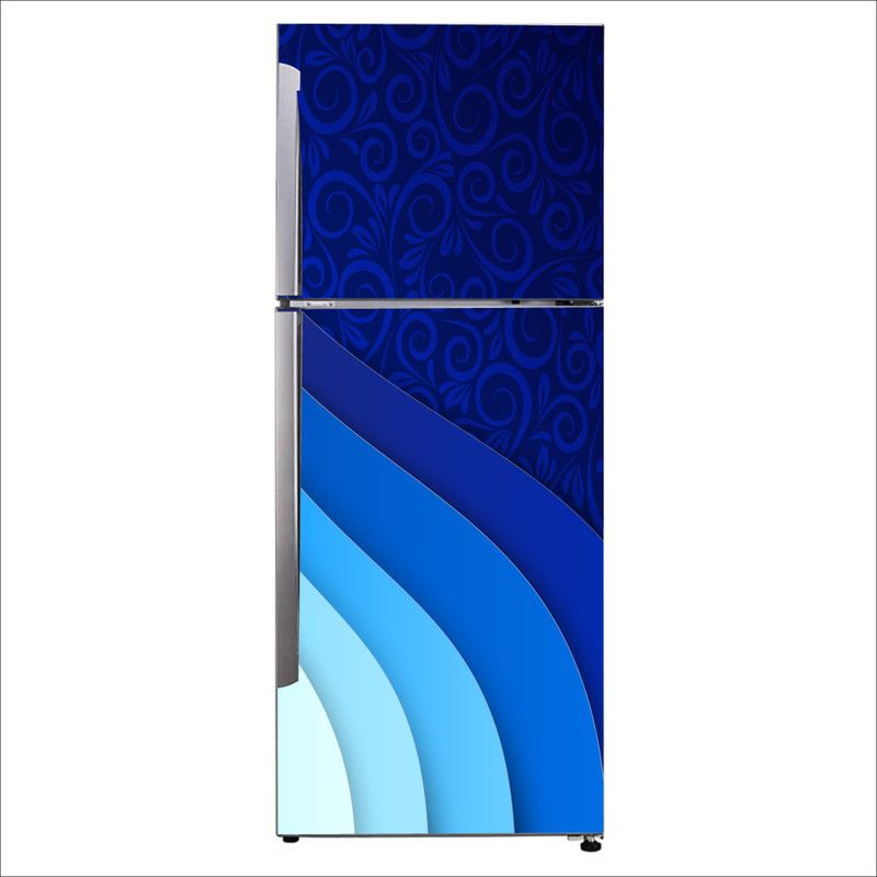 K2A Studio 60 cm abstract blue flower texture Self Adhesive Sticker  (Pack of 1)