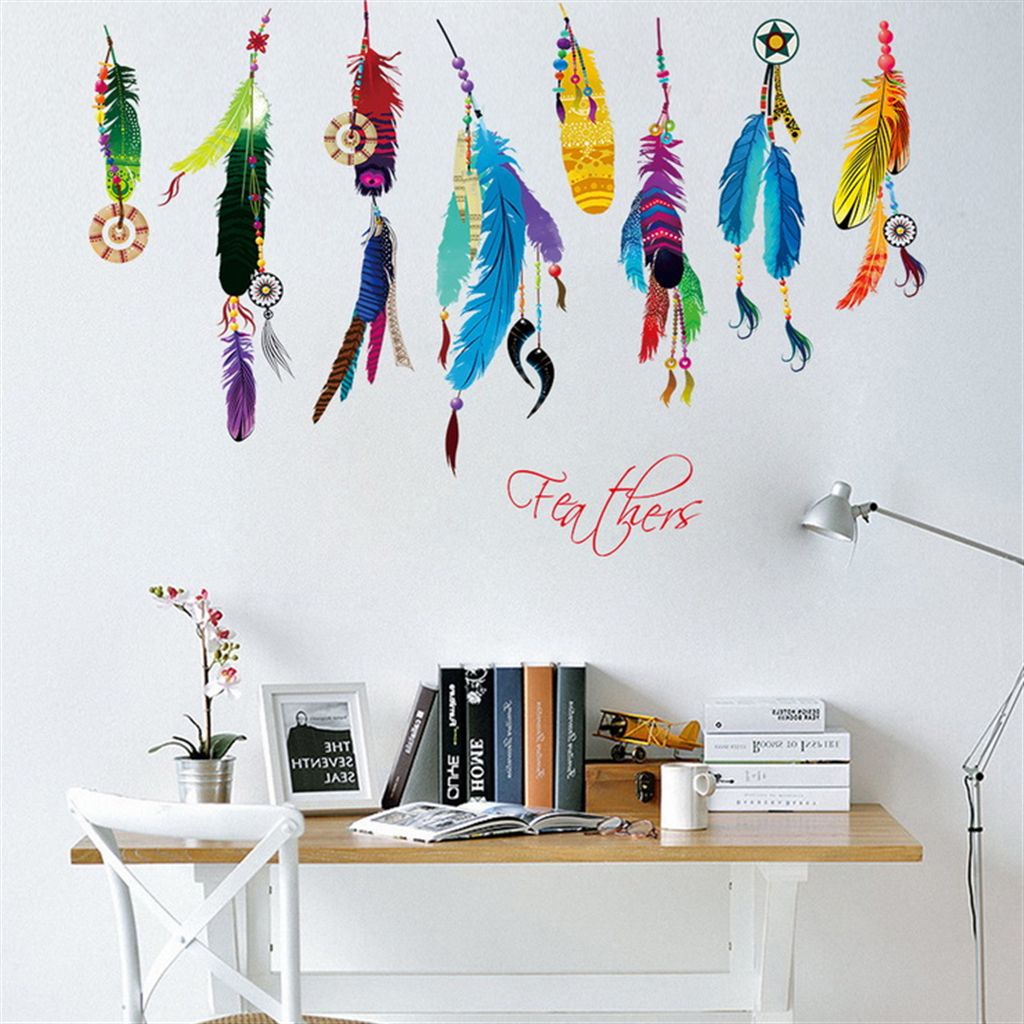 Retro Feather Wall Sticker