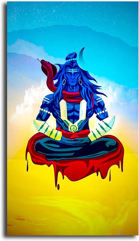 Sikhash Traditional Art, Religious Art, Rajasthani Art, Without Frame Paintings b361 Digital Reprint 8 inch x 14 inch Painting  (Without Frame)