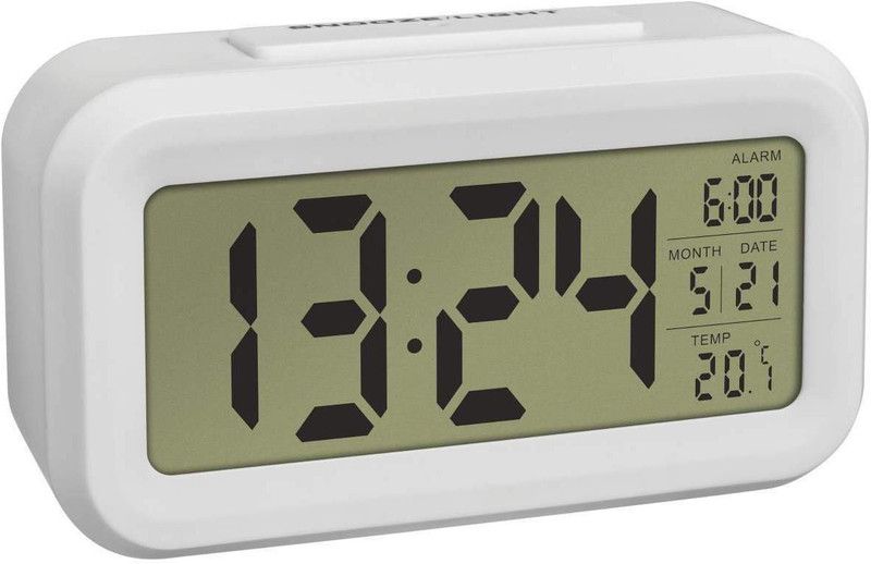 Smile world Digital White Clock